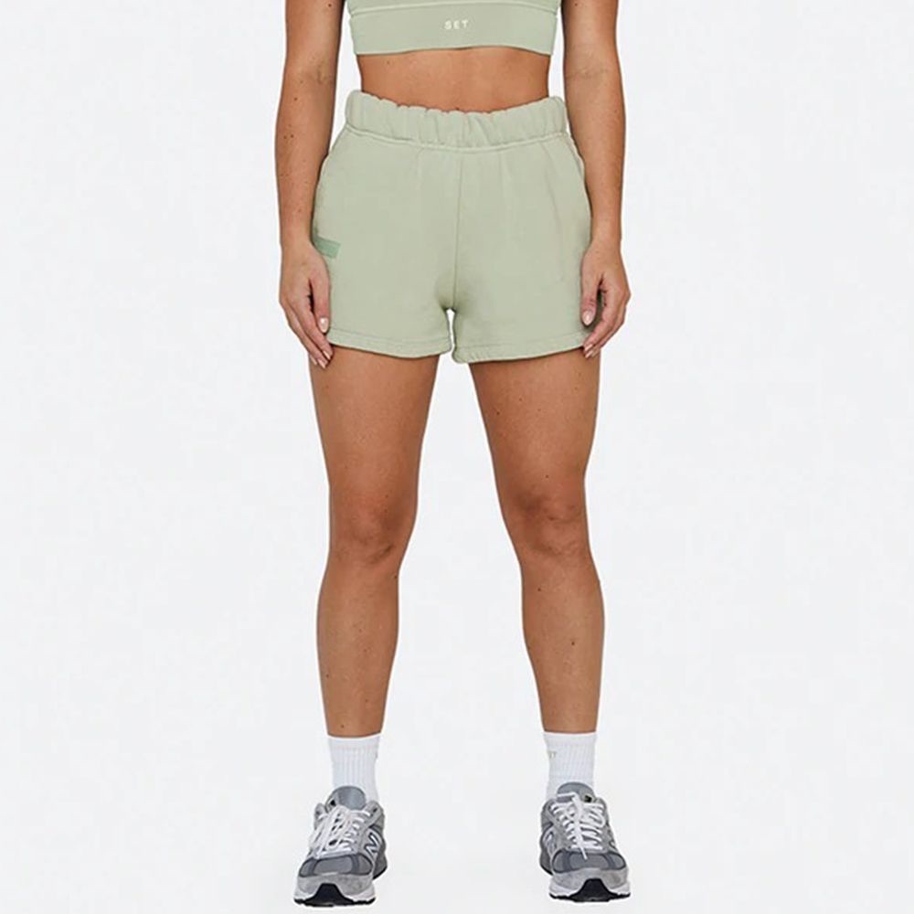 SET ACTIVE Sweat Shorts Sage Green Size Small